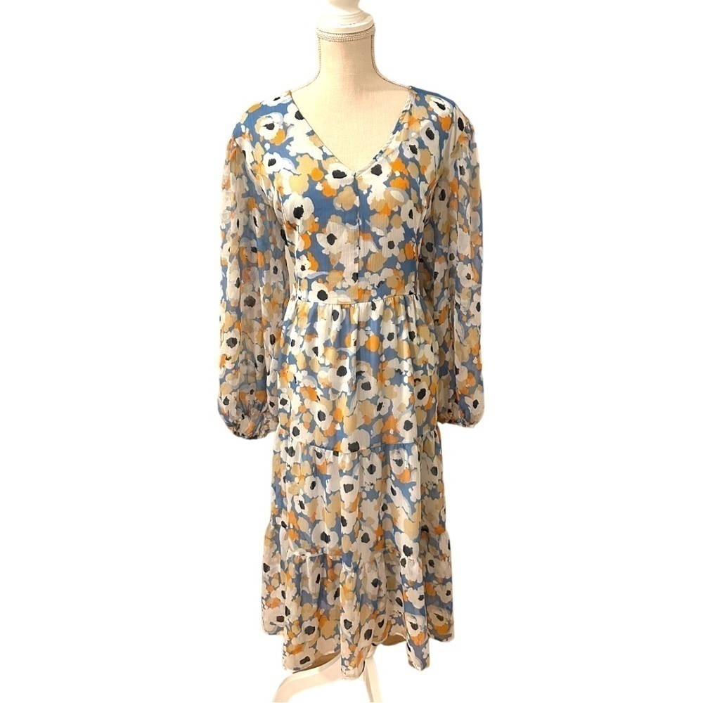 Joie Multicolor Floral Midi Dress in Size XL